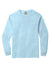 Comfort Colors 6014/C6014 Mens Long Sleeve Crewneck T-Shirt Chambray Blue Flat Front