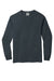 Comfort Colors 6014/C6014 Mens Long Sleeve Crewneck T-Shirt Denim Blue Flat Front