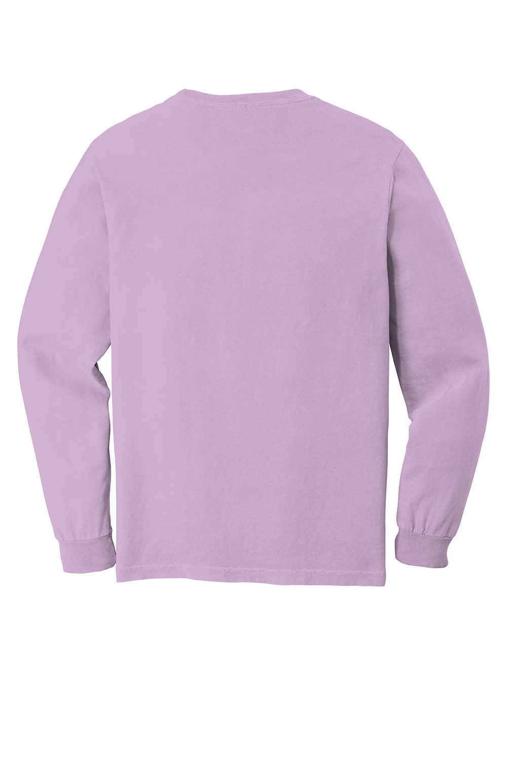 Comfort Colors 6014/C6014 Mens Long Sleeve Crewneck T-Shirt Orchid Purple Flat Back