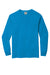 Comfort Colors 6014/C6014 Mens Long Sleeve Crewneck T-Shirt Royal Caribe Flat Front