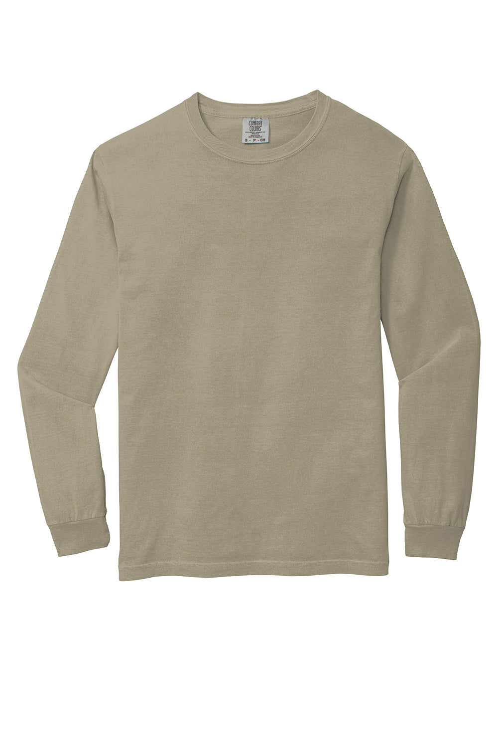 Comfort Colors 6014/C6014 Mens Sandstone Long Sleeve Crewneck T