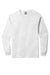 Comfort Colors 6014/C6014 Mens Long Sleeve Crewneck T-Shirt White Flat Front