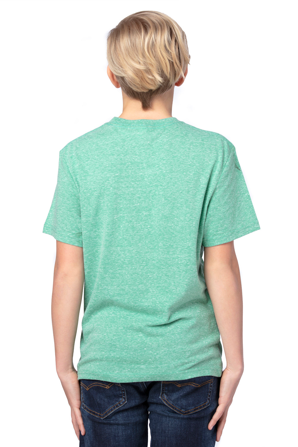 Threadfast Apparel 602A Youth Short Sleeve Crewneck T-Shirt Green Model Back