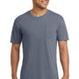 Comfort Colors Mens Short Sleeve Crewneck T-Shirt w/ Pocket - Blue Jean