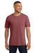 Comfort Colors 6030 Mens Short Sleeve Crewneck T-Shirt w/ Pocket Brick Red Model Front