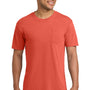 Comfort Colors Mens Short Sleeve Crewneck T-Shirt w/ Pocket - Bright Salmon