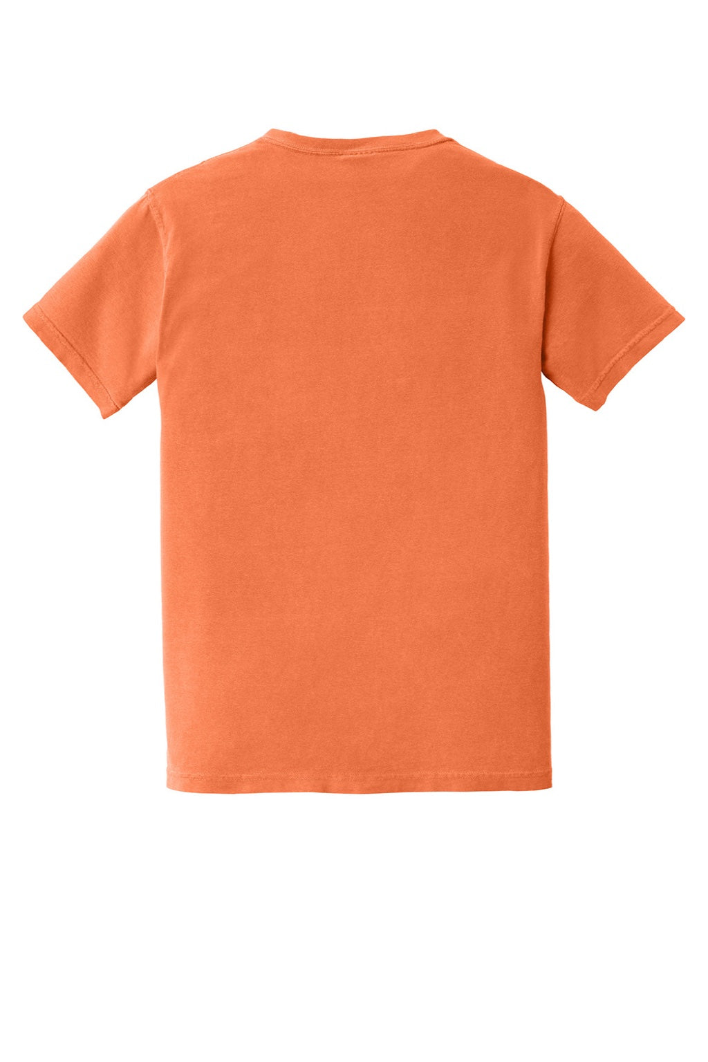 Comfort Colors 6030 Mens Short Sleeve Crewneck T-Shirt w/ Pocket Burnt Orange Flat Back