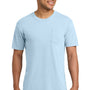 Comfort Colors Mens Short Sleeve Crewneck T-Shirt w/ Pocket - Chambray Blue