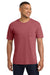 Comfort Colors 6030 Mens Short Sleeve Crewneck T-Shirt w/ Pocket Crimson Red Model Front