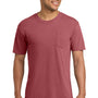 Comfort Colors Mens Short Sleeve Crewneck T-Shirt w/ Pocket - Crimson Red