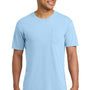 Comfort Colors Mens Short Sleeve Crewneck T-Shirt w/ Pocket - Hydrangea Blue