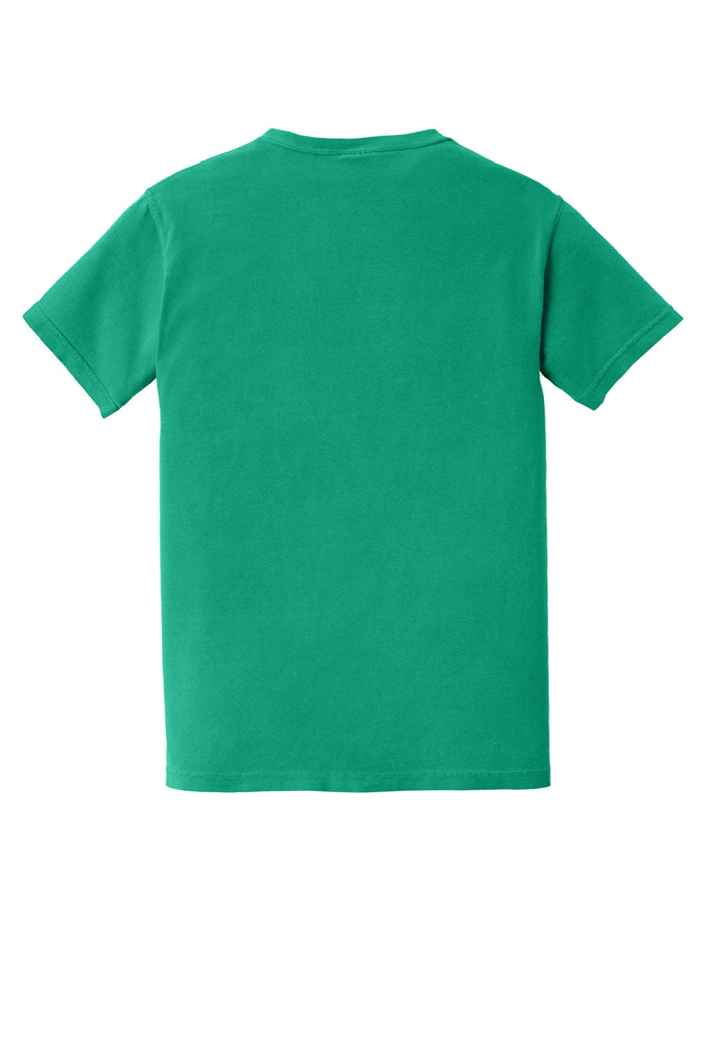 Comfort Colors 6030 Mens Short Sleeve Crewneck T-Shirt w/ Pocket Island Green Flat Back