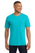 Comfort Colors 6030 Mens Short Sleeve Crewneck T-Shirt w/ Pocket Lagoon Blue Model Front
