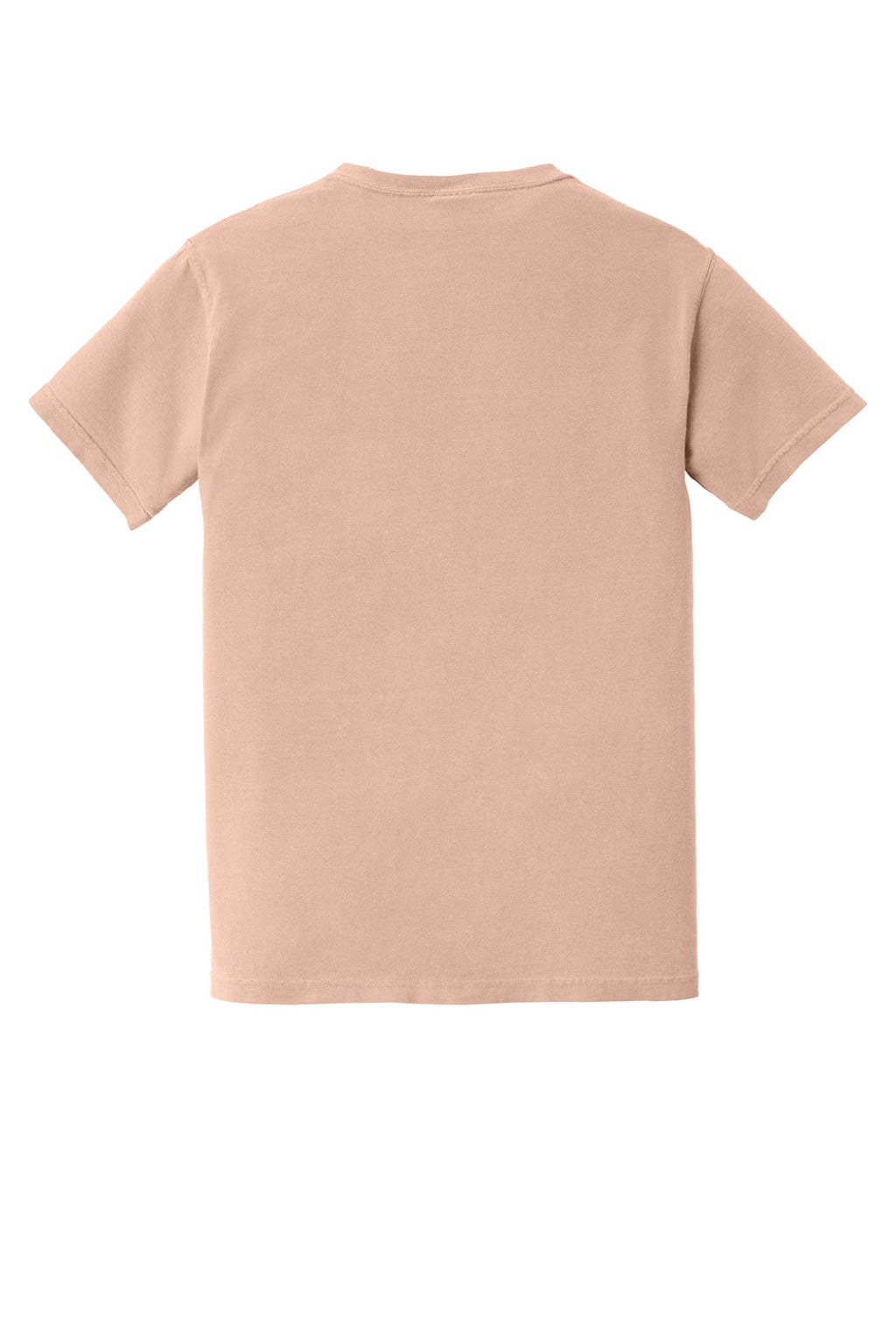 Comfort Colors 6030 Mens Short Sleeve Crewneck T-Shirt w/ Pocket Peachy Flat Back