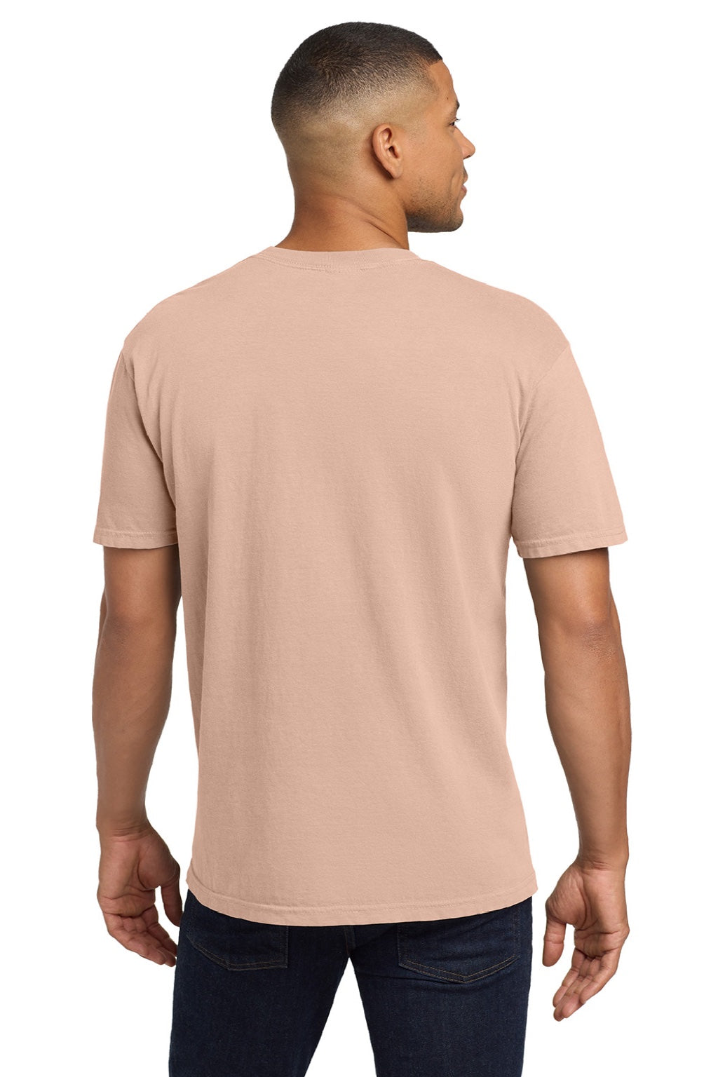 Comfort Colors 6030 Mens Short Sleeve Crewneck T-Shirt w/ Pocket Peachy Model Back
