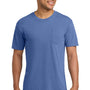 Comfort Colors Mens Short Sleeve Crewneck T-Shirt w/ Pocket - Periwinkle Blue