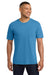 Comfort Colors 6030 Mens Short Sleeve Crewneck T-Shirt w/ Pocket Royal Caribe Blue Model Front