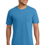 Comfort Colors Mens Short Sleeve Crewneck T-Shirt w/ Pocket - Royal Caribe Blue