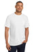 Comfort Colors 6030 Mens Short Sleeve Crewneck T-Shirt w/ Pocket White Model Front