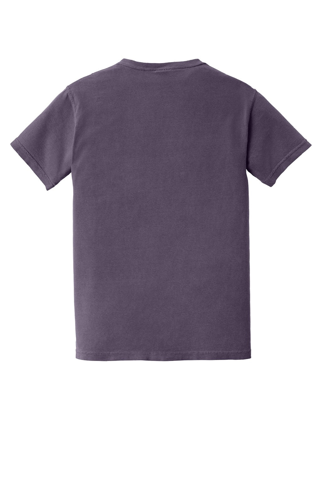 Comfort Colors 6030 Mens Short Sleeve Crewneck T-Shirt w/ Pocket Wine Flat Back