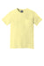 Comfort Colors 6030 Mens Short Sleeve Crewneck T-Shirt w/ Pocket Banana Yellow Flat Front