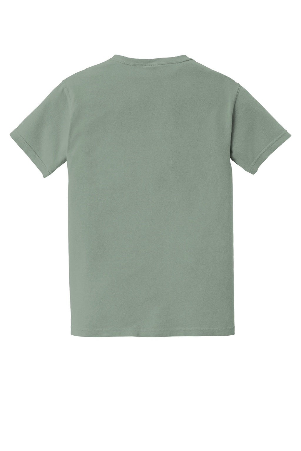 Comfort Colors 6030 Mens Short Sleeve Crewneck T-Shirt w/ Pocket Bay Green Flat Back