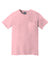 Comfort Colors 6030 Mens Short Sleeve Crewneck T-Shirt w/ Pocket Blossom Pink Flat Front