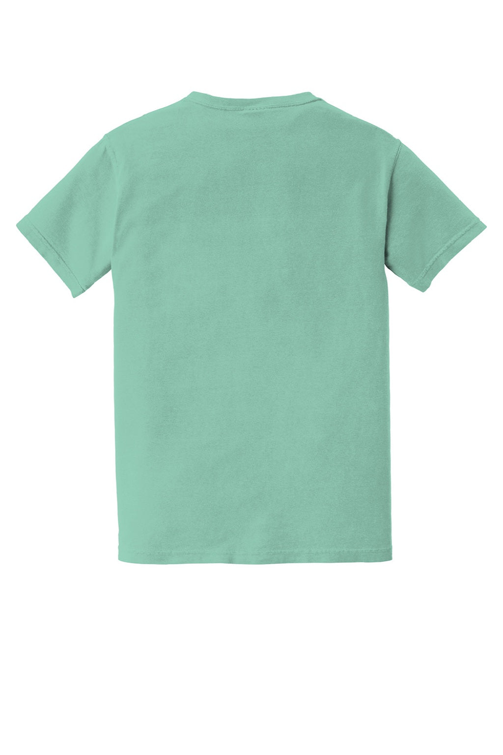 Comfort Colors 6030 Mens Short Sleeve Crewneck T-Shirt w/ Pocket Chalky Mint Green Flat Back