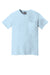 Comfort Colors 6030 Mens Short Sleeve Crewneck T-Shirt w/ Pocket Chambray Blue Flat Front