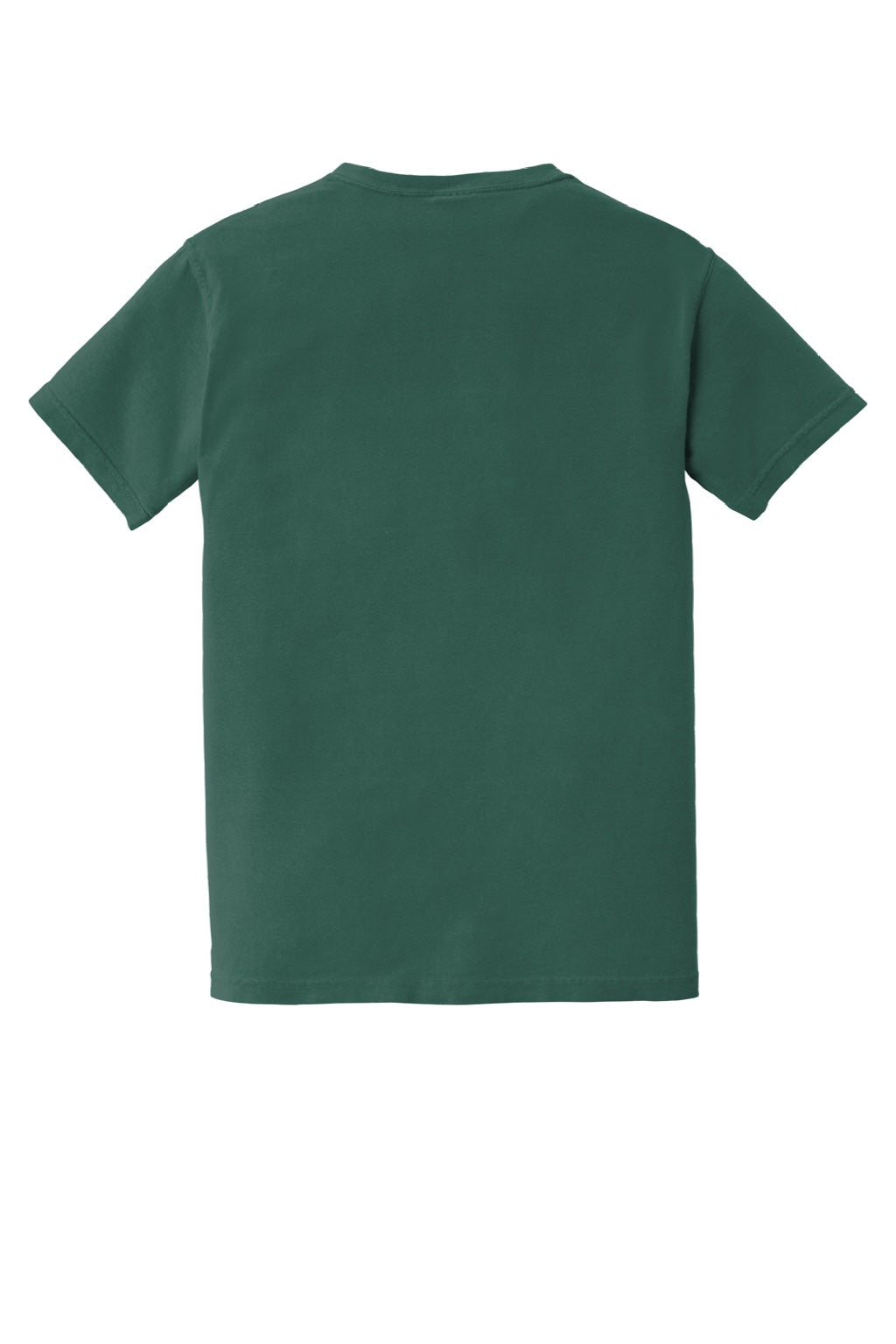 Comfort Colors 6030 Mens Short Sleeve Crewneck T-Shirt w/ Pocket Emerald Green Flat Back