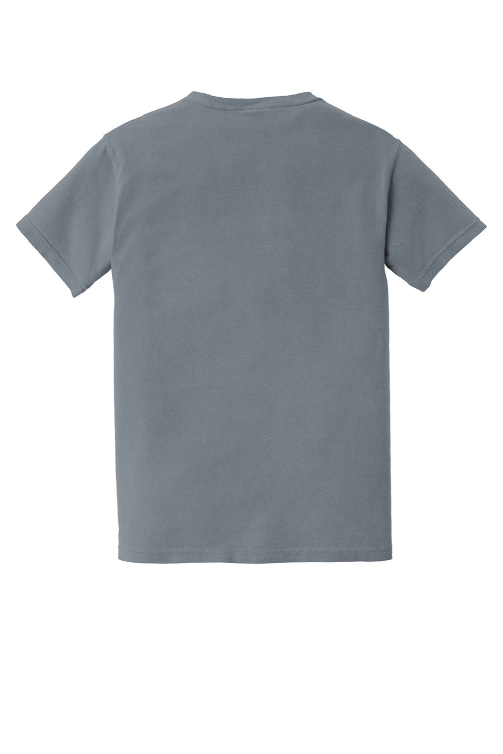 Comfort Colors 6030 Mens Short Sleeve Crewneck T-Shirt w/ Pocket Granite Grey Flat Back