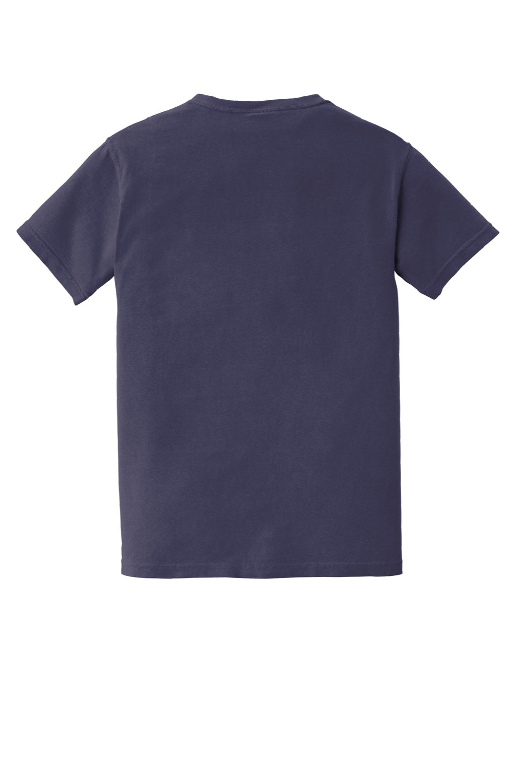 Comfort Colors 6030 Mens Short Sleeve Crewneck T-Shirt w/ Pocket Grape Purple Flat Back