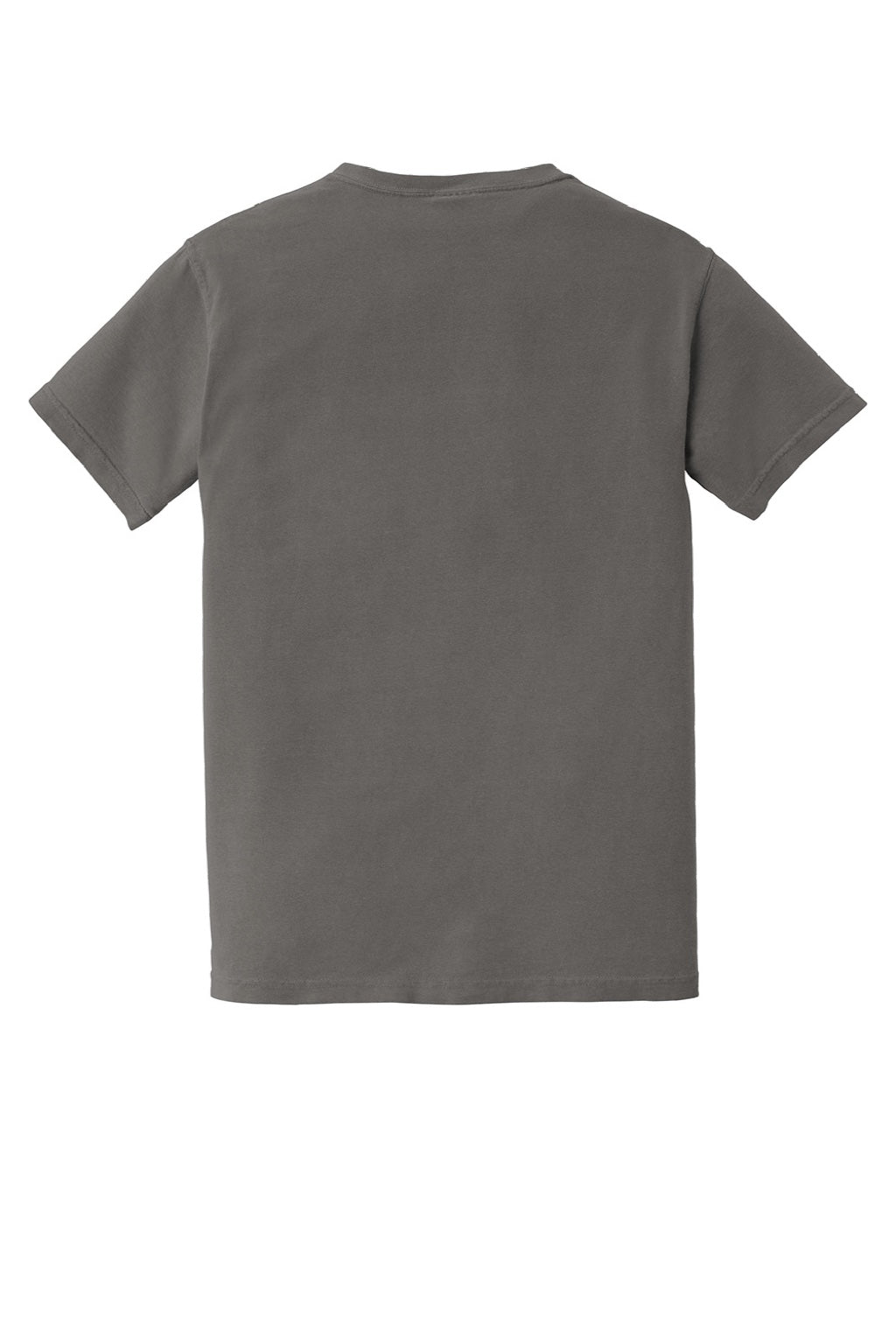 Comfort Colors 6030 Mens Short Sleeve Crewneck T-Shirt w/ Pocket Grey Flat Back