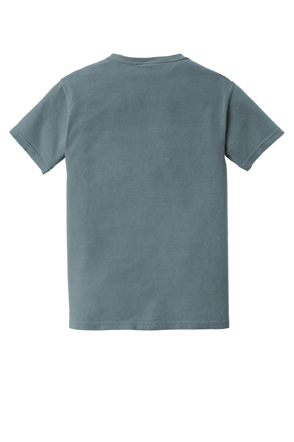 Comfort Colors 6030 Mens Short Sleeve Crewneck T-Shirt w/ Pocket Ice Blue Flat Back