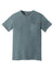 Comfort Colors 6030 Mens Short Sleeve Crewneck T-Shirt w/ Pocket Ice Blue Flat Front