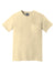 Comfort Colors 6030 Mens Short Sleeve Crewneck T-Shirt w/ Pocket Ivory Flat Front
