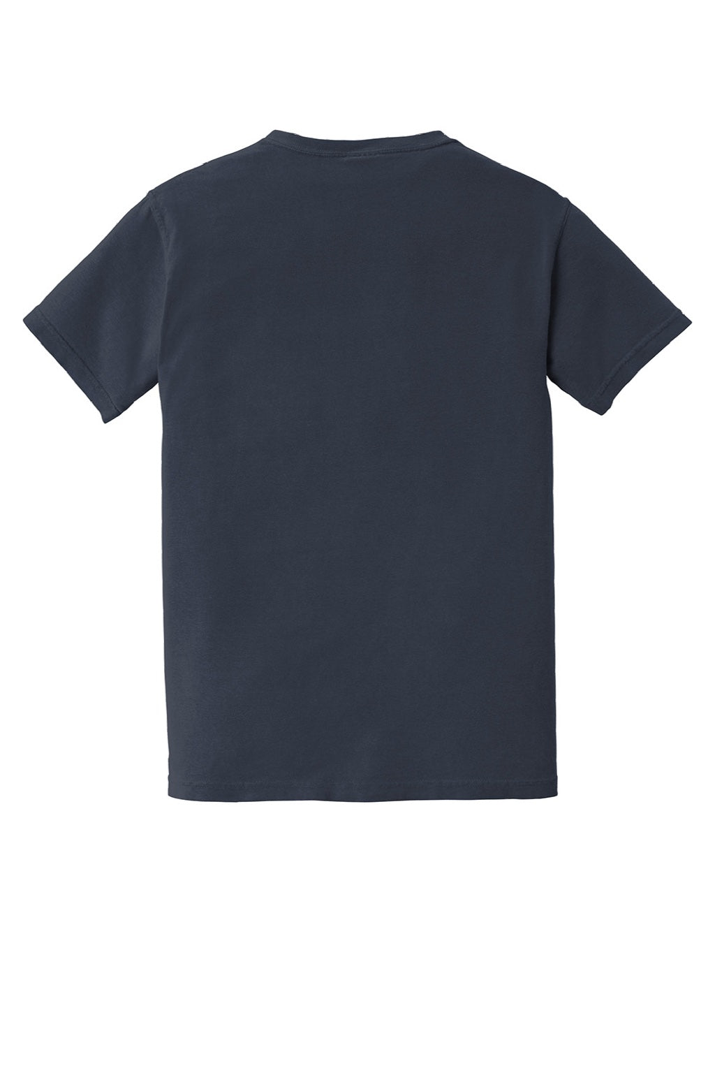 Comfort Colors 6030 Mens Short Sleeve Crewneck T-Shirt w/ Pocket Midnight Blue Flat Back