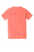 Comfort Colors 6030 Mens Short Sleeve Crewneck T-Shirt w/ Pocket Neon Red Orange Flat Back