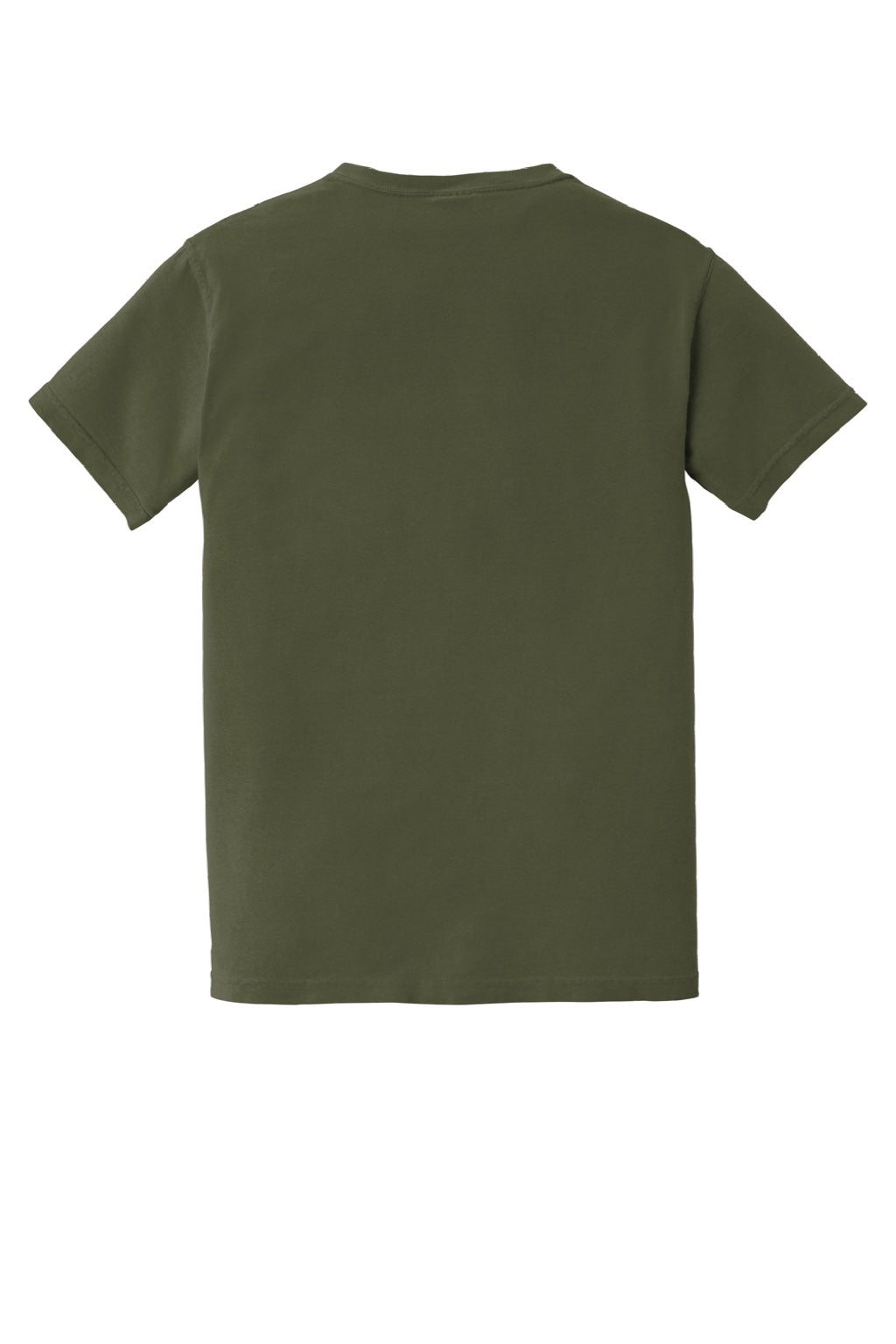 Comfort Colors 6030 Mens Short Sleeve Crewneck T-Shirt w/ Pocket Sage Green Flat Back