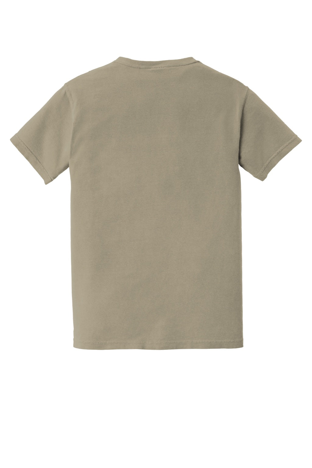 Comfort Colors 6030 Mens Short Sleeve Crewneck T-Shirt w/ Pocket Sandstone Flat Back