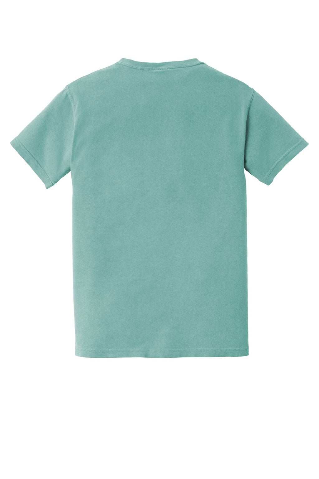 Comfort Colors 6030 Mens Short Sleeve Crewneck T-Shirt w/ Pocket Seafoam Green Flat Back