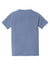 Comfort Colors 6030 Mens Short Sleeve Crewneck T-Shirt w/ Pocket Washed Denim Blue Flat Back