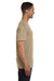 Comfort Colors 6030 Mens Short Sleeve Crewneck T-Shirt w/ Pocket Khaki Brown Model Side