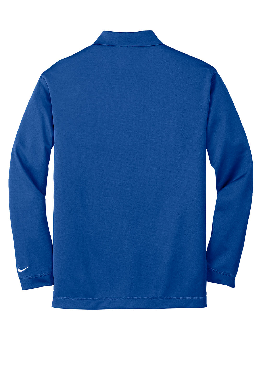 Nike 466364/604940 Mens Stretch Tech Dri-Fit Moisture Wicking Long Sleeve Polo Shirt Sapphire Blue Flat Back