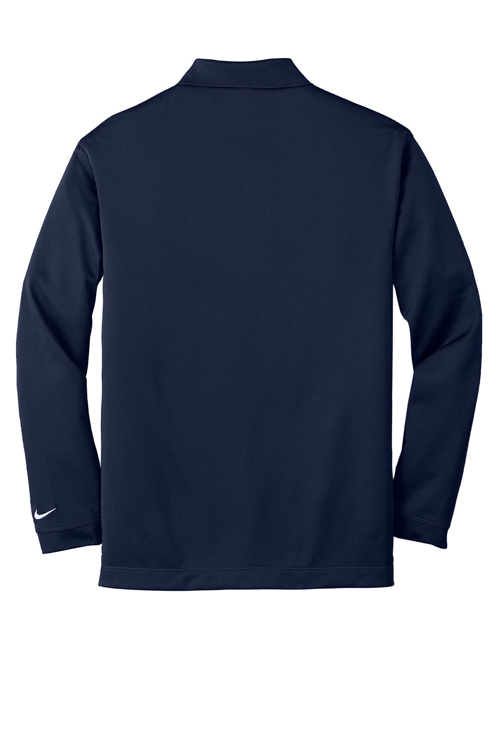 Nike 466364/604940 Mens Stretch Tech Dri-Fit Moisture Wicking Long Sleeve Polo Shirt Midnight Navy Blue Flat Back