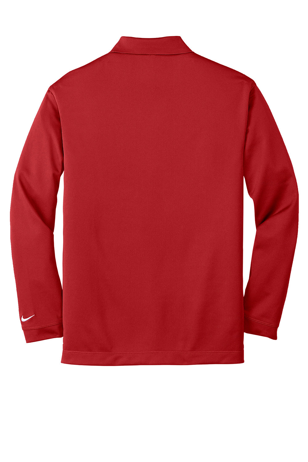 Nike 466364/604940 Mens Stretch Tech Dri-Fit Moisture Wicking Long Sleeve Polo Shirt Varsity Red Flat Back