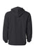 Independent Trading Co. EXP95NB Mens Water Resistant Snap Down Hooded Windbreaker Jacket Black/Black Flat Back