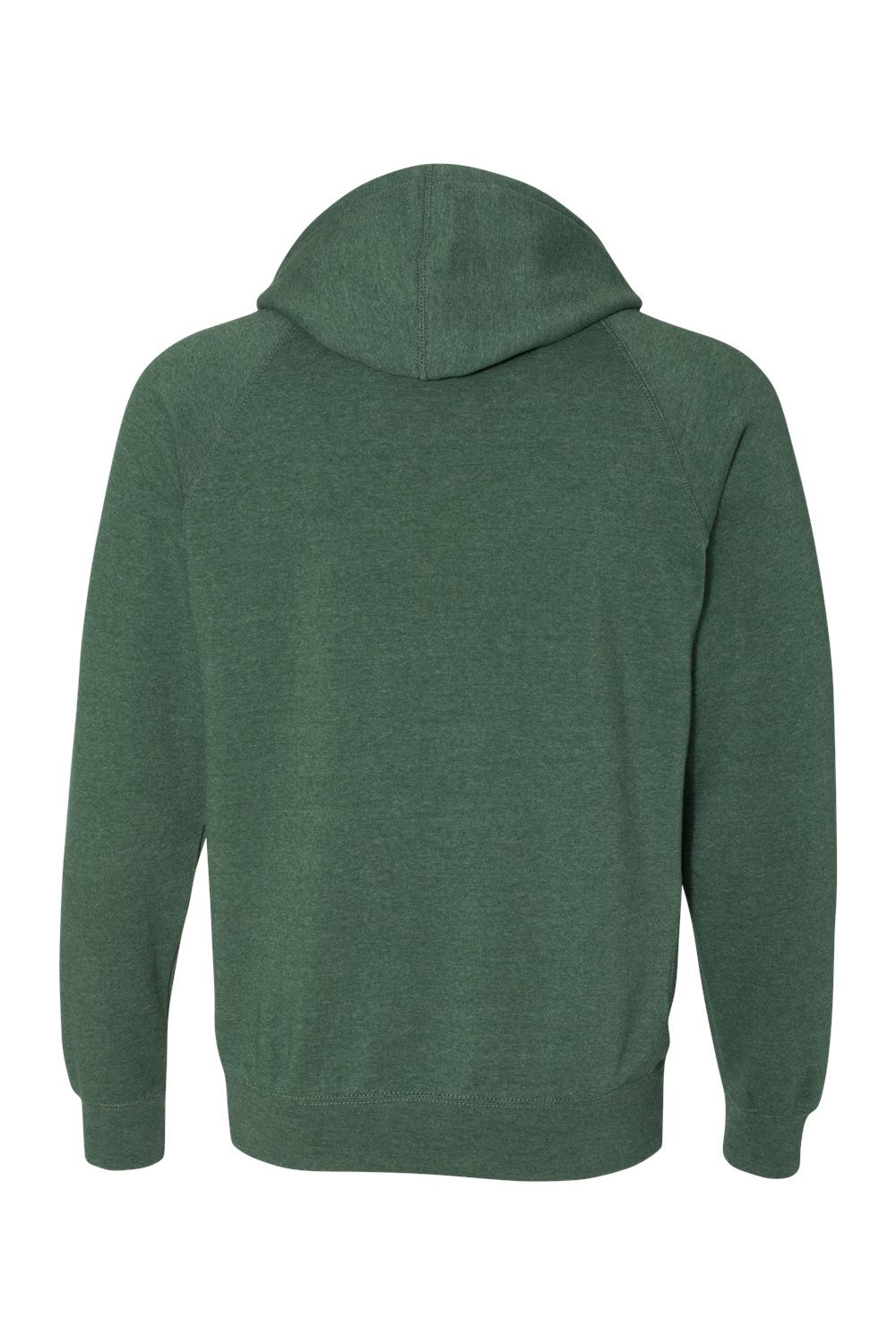 Independent Trading Company PRM33SBP Mens Special Blend Raglan Hooded Sweatshirt Hoodie w/ Pouch Pocket Moss Green Flat Back