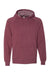 Independent Trading Co. PRM33SBP Mens Special Blend Raglan Hooded Sweatshirt Hoodie Crimson Red Flat Front