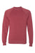 Independent Trading Co. PRM30SBC Mens Special Blend Crewneck Raglan Sweatshirt Crimson Red Flat Front